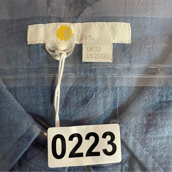 New! Boden cotton textured button down shirt blue plus size nwt 20223 - Picture 13 of 13